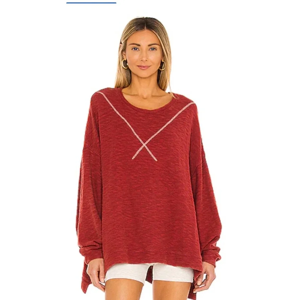 Free People Come Again Burnt Orange Size Small